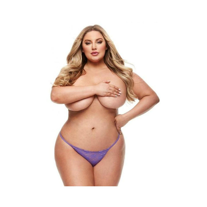 Sk Lace Gstring Panty Vibe Qs Purple