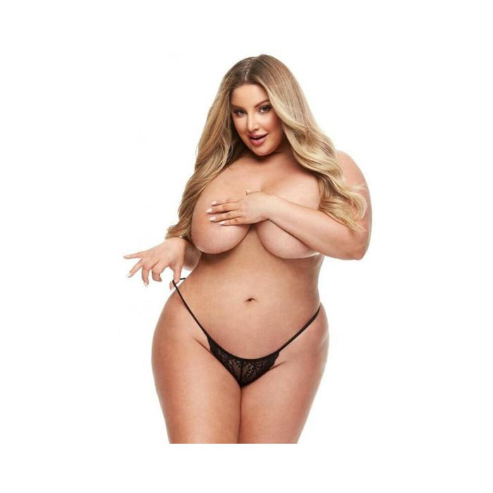 Secret Lace Panty Remote Vibe Q/s Black