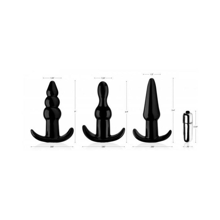 Thrill Trio Anal Plug Set Black