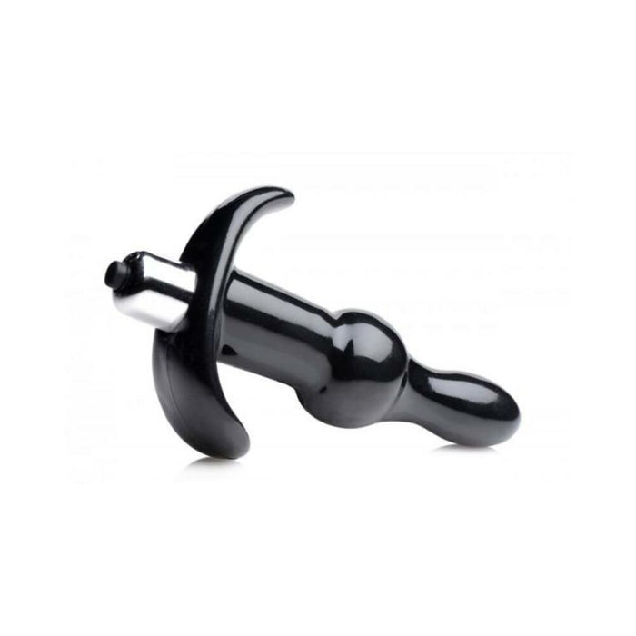 Bumpy Vibrating Anal Plug Black