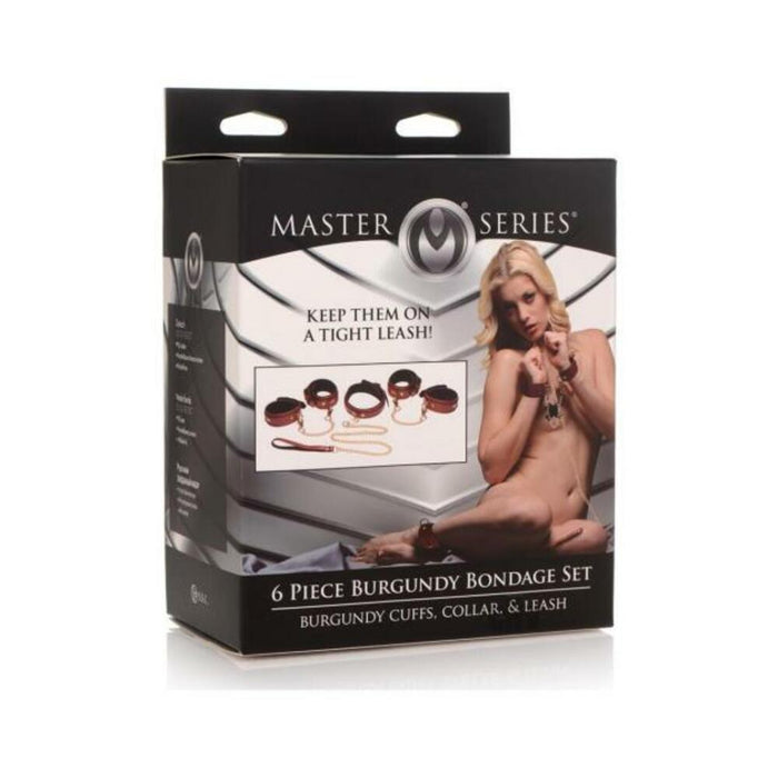 Ms Bondage Set 6pc Burgundy