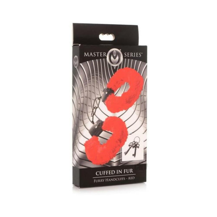 Ms Cuffed In Fur Handcuffs Red