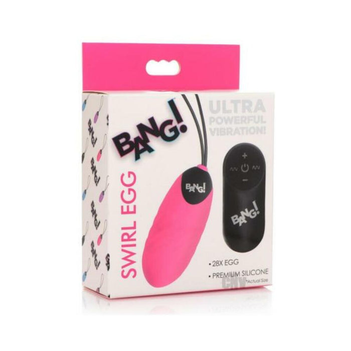 Bang 28x Swirl Silicone Egg Pink