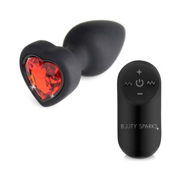 Booty Sparks Red Heart Plug W/remote Sm