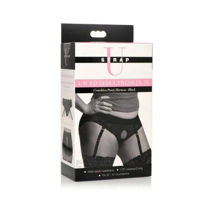 Strap U Lace Seductress 2x/3x Black