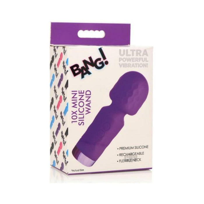 Bang 10x Mini Silicone Wand Purple