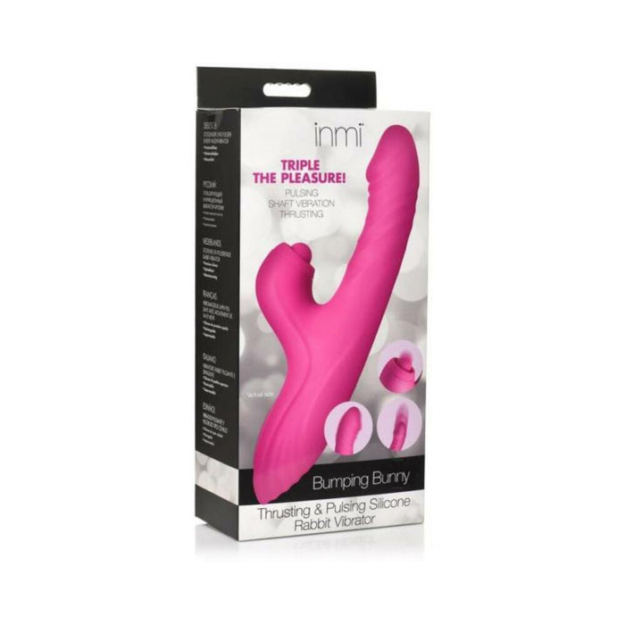 Bumping Bunny Thrusting & Pulsing Silicone Rabbit Vibrator