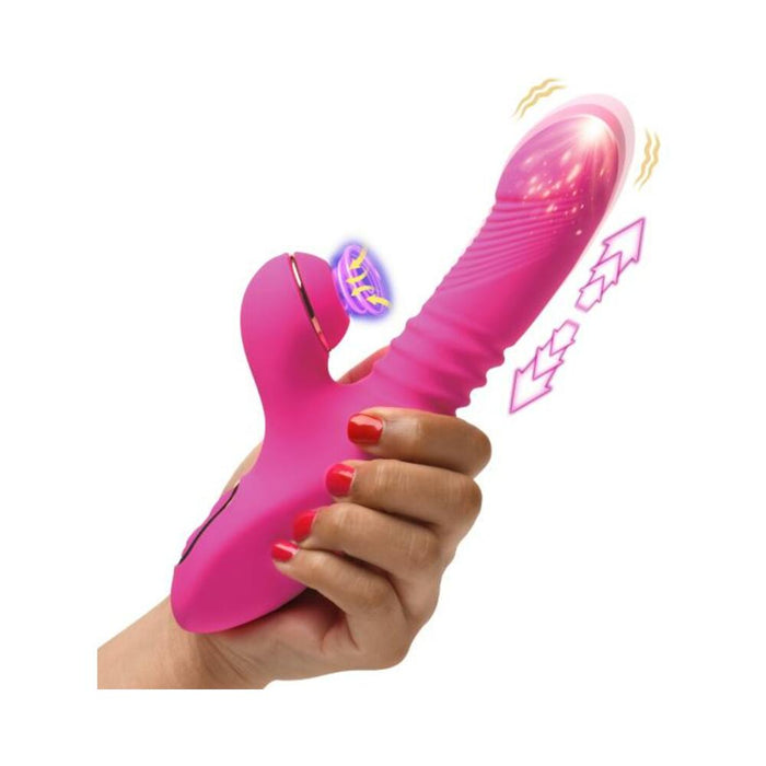 Pro-thrust Thrusting Suction Silicone Rabbit Vibrator