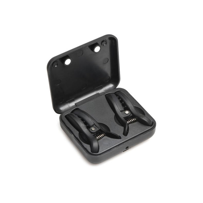 Master Series Vibrating Nipple Clamps with Rechargeable Case