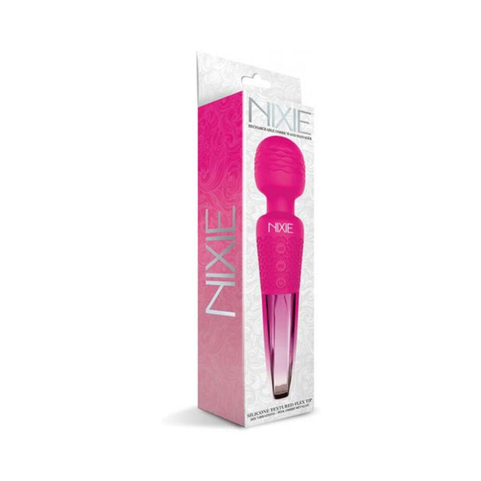 Nixie Rechargeable Wand Massager Pink Ombre Metallic