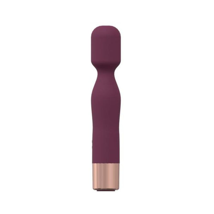 Loveline Glamour 10 Speed Mini-wand Silicone Rechargeable Waterproof Burgundy