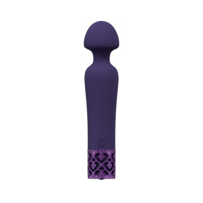 Royal Gems Scepter Silicone Rechargeable Vibrator Purple