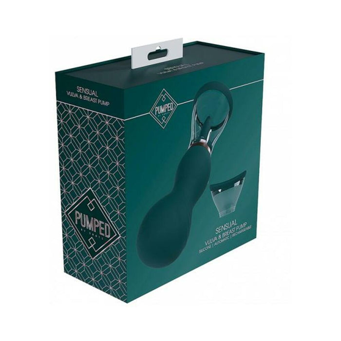 Pumped Sensual Automatic Rechargeable Vulva & Breast Pump Forest Green
