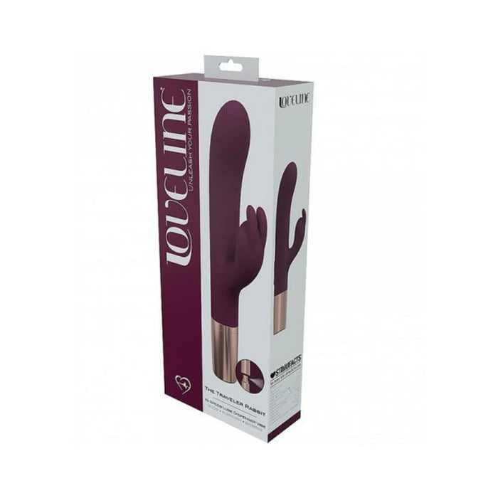 Loveline Traveler Rabbit Silicone Rechargeable Splashproof Burgundy