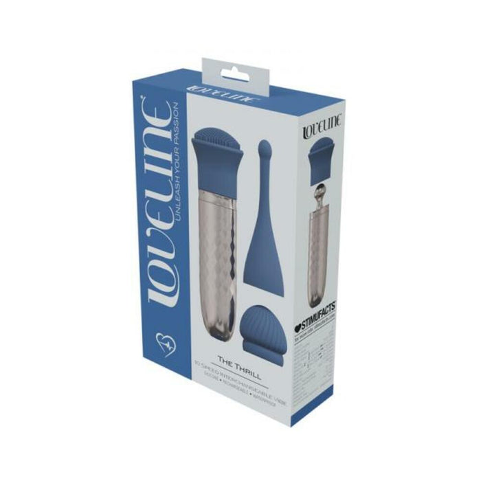 Loveline The Thrill Wand Silicone Rechargeable Splashproof Blue