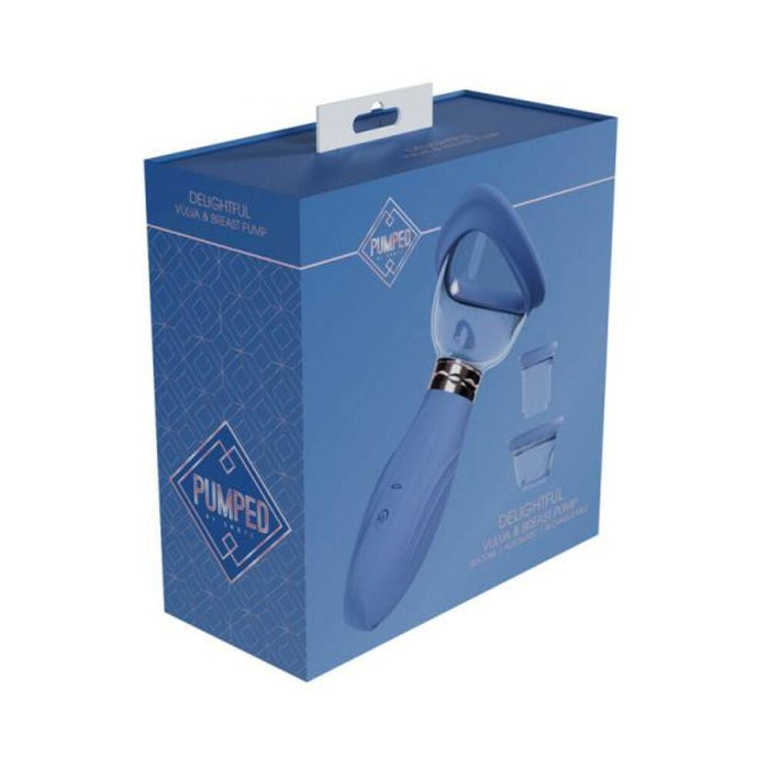 Pumped Delightful Automatic Rechargeable Vulva & Breast Pump Blue