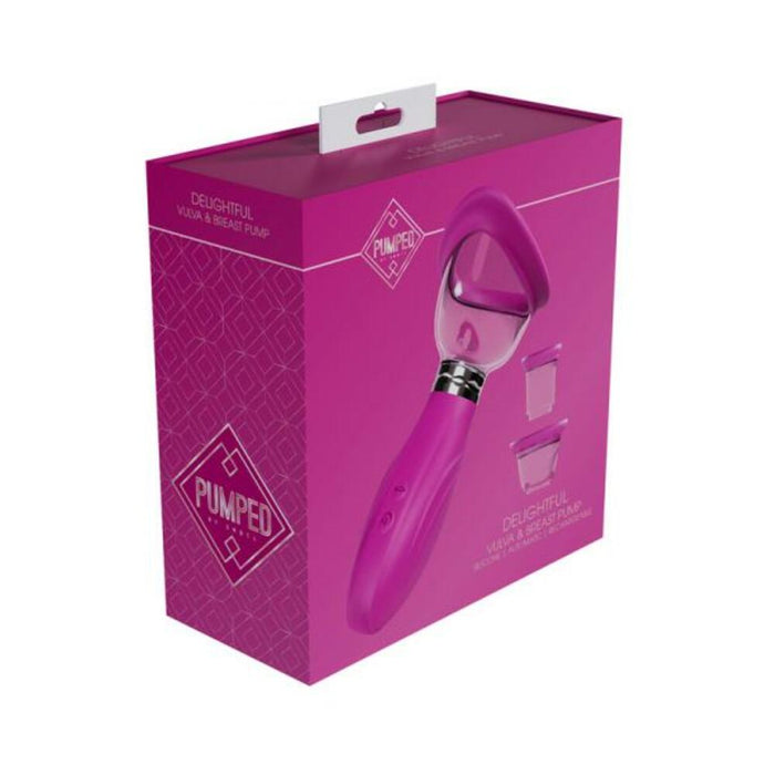Pumped Delightful Automatic Rechargeable Vulva & Breast Pump Pink