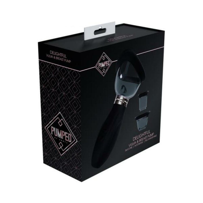 Pumped Delightful Automatic Rechargeable Vulva & Breast Pump Black