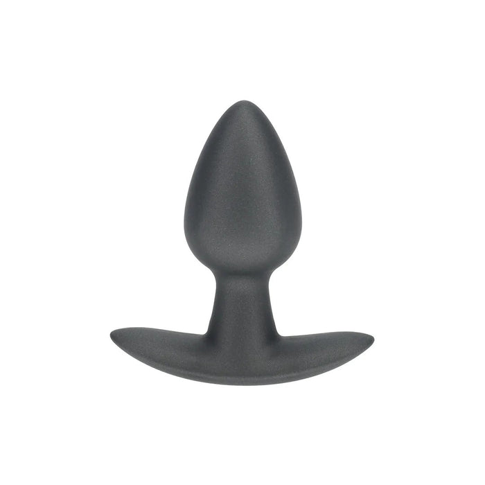 Ouch! Smooth Silicone Anal Plug Small 2.6 in. Gun Metal