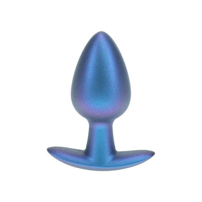 Ouch! Smooth Silicone Anal Plug Medium 3.1 in. Metallic Blue