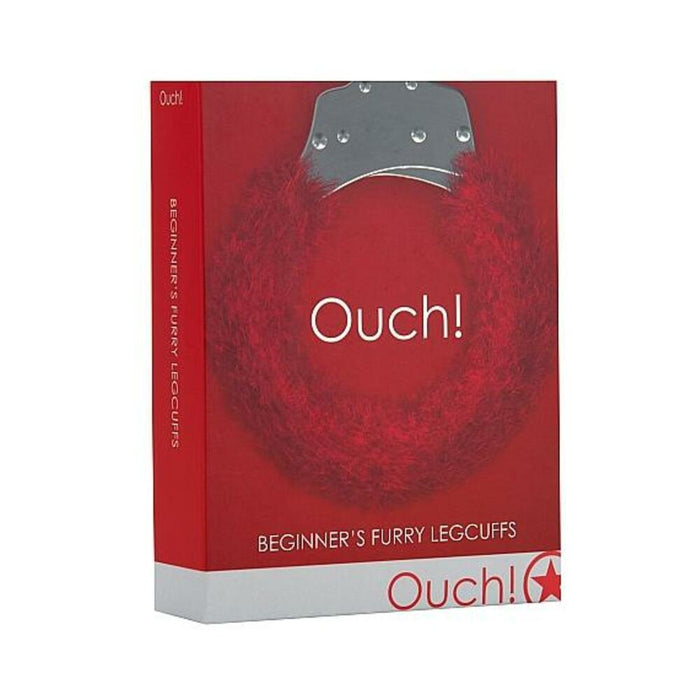 Ouch Beginners Legcuffs Furry Red