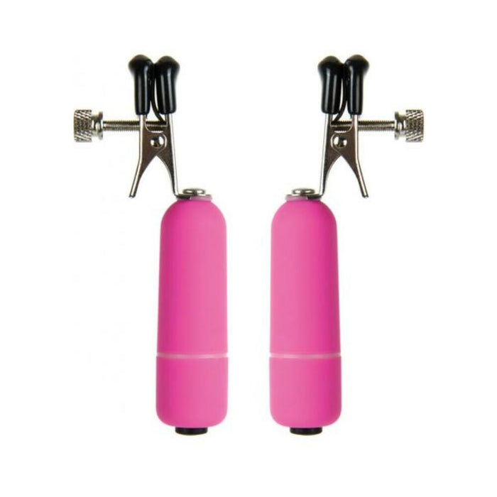 Ouch Vibrating Nipple Clamps Pink