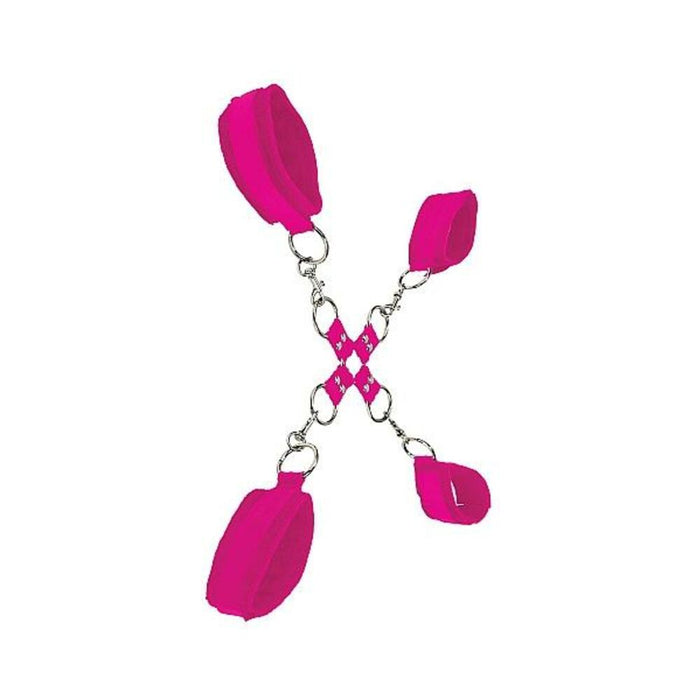 Ouch Velcro Hand/leg Cuffs Pink