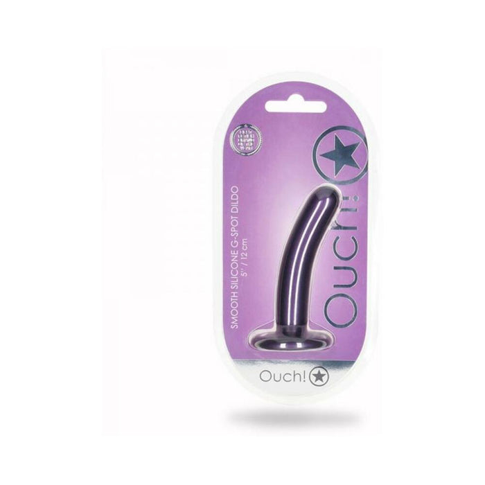 Shots Ouch! Smooth Silicone 5 In. G-spot Dildo Metallic Purple