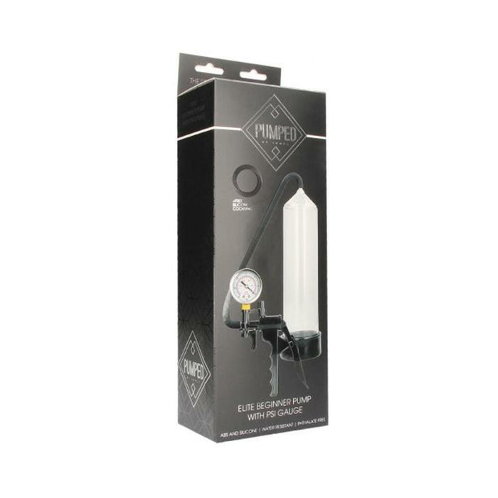 Pumped Elite Beginner Pump With Gauge Clear