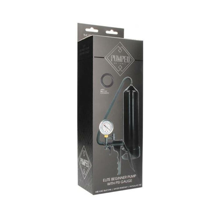 Pumped Elite Beginner Pump With Gauge Black