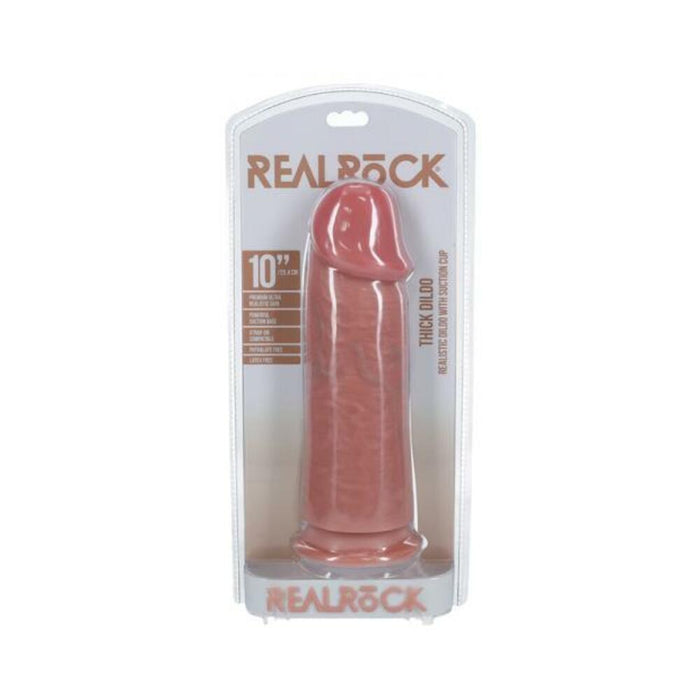 Realrock Extra Thick 10 In. Dildo Beige