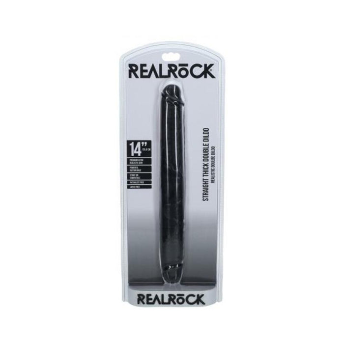 Realrock 14 In. Thick Double-ended Dong Black
