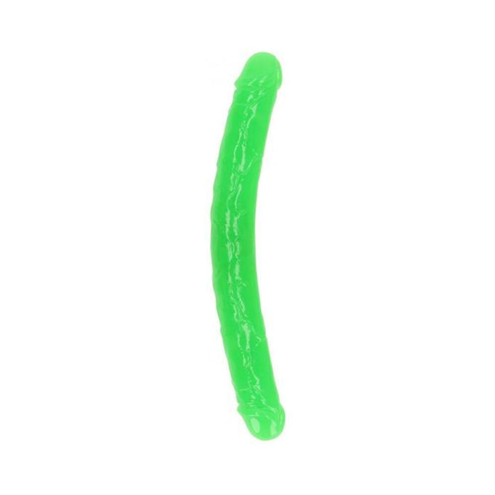 Realrock Glow In The Dark Double Dong 15 In. Dual-ended Dildo Neon Green