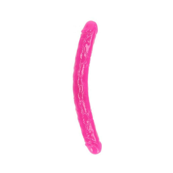 Realrock Glow In The Dark Double Dong 15 In. Dual-ended Dildo Neon Pink