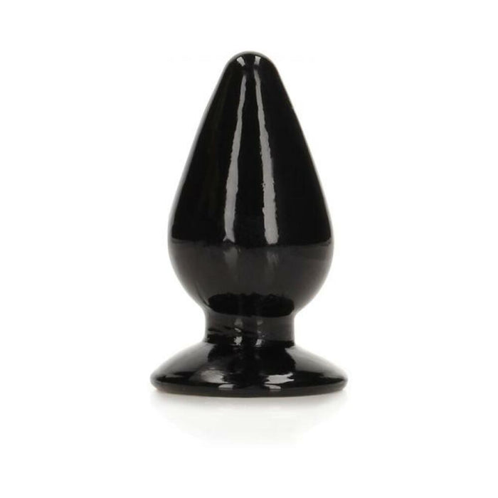 Realrock Crystal Clear 4.5 In. Anal Plug Black