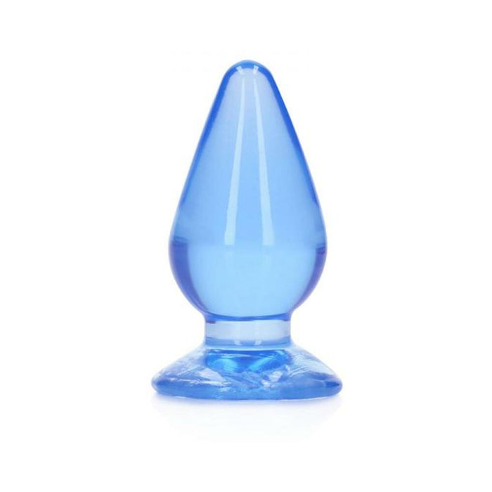 Realrock Crystal Clear 4.5 In. Anal Plug Blue