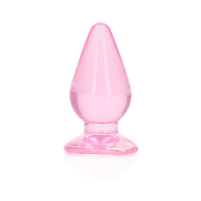 Realrock Crystal Clear 4.5 In. Anal Plug Pink