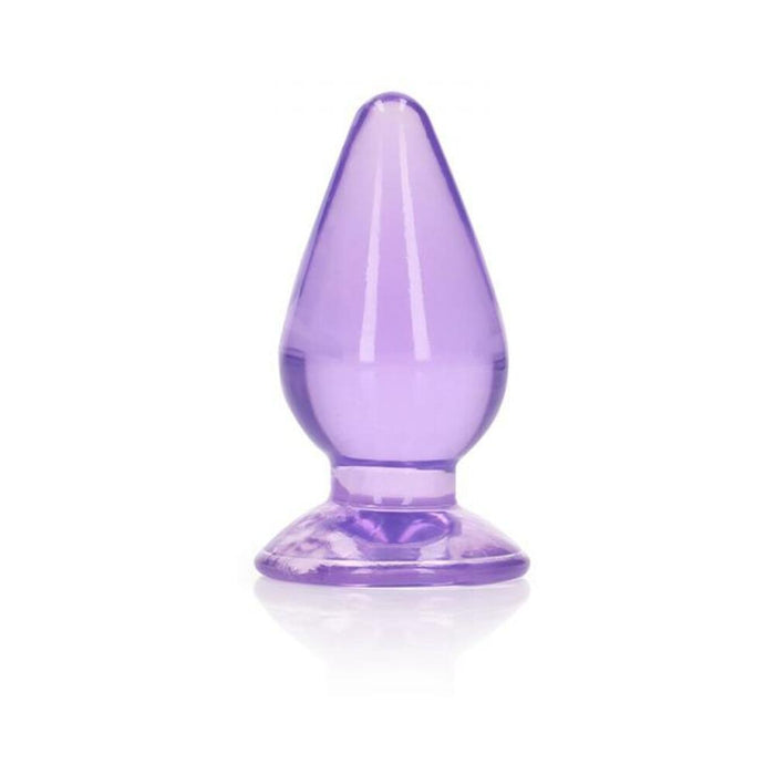 Realrock Crystal Clear 3.5 In. Anal Plug Purple