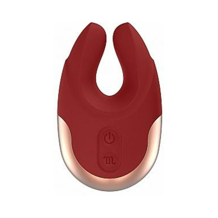 Elegance Lavish Silicone Clitoral Stimulator Red