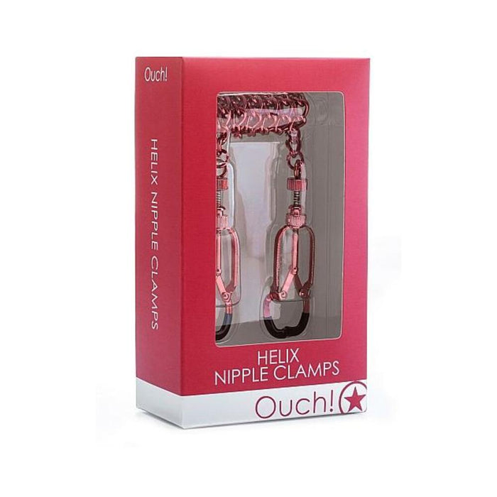 Ouch Helix Nipple Clamps Red