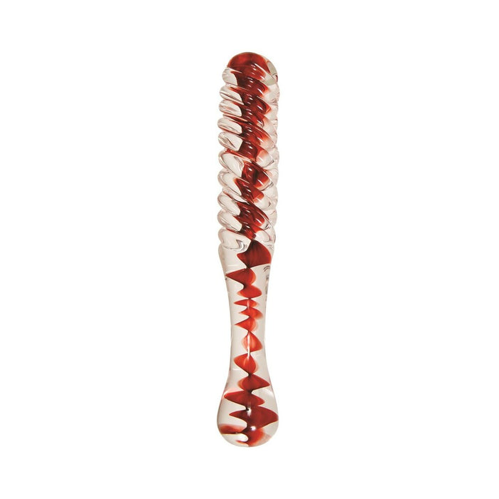 Adam & Eve Eves Sweetheart Swirl Glass Dildo