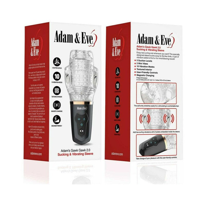 Adam & Eve Adams Gawk Gawk 2.0 Sucking & Vibrating Sleeve