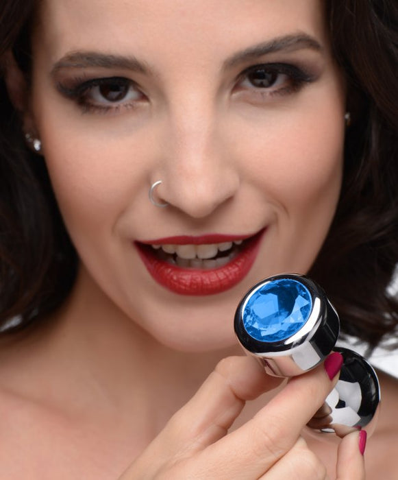 BOOTY SPARKS WEIGHTED BLUE GEM ANAL PLUG MEDIUM