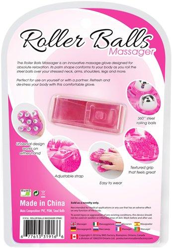 Roller Balls Massager Pink Massage Glove