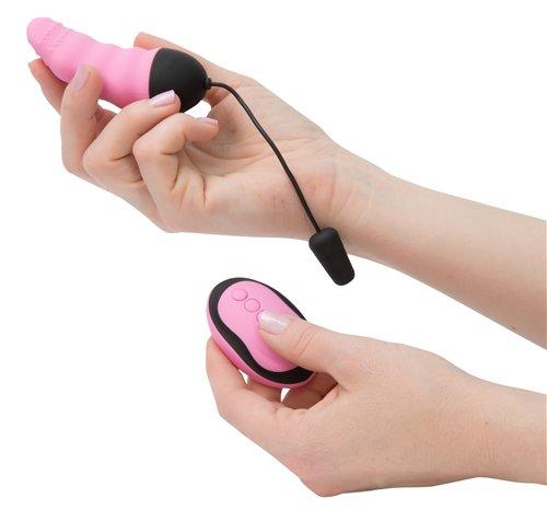 Simple & True Vibrating Remote Control Tongue Pink