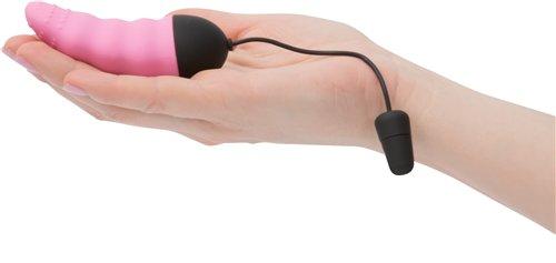 Simple & True Vibrating Remote Control Tongue Pink