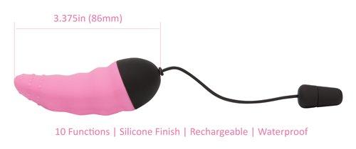 Simple & True Vibrating Remote Control Tongue Pink