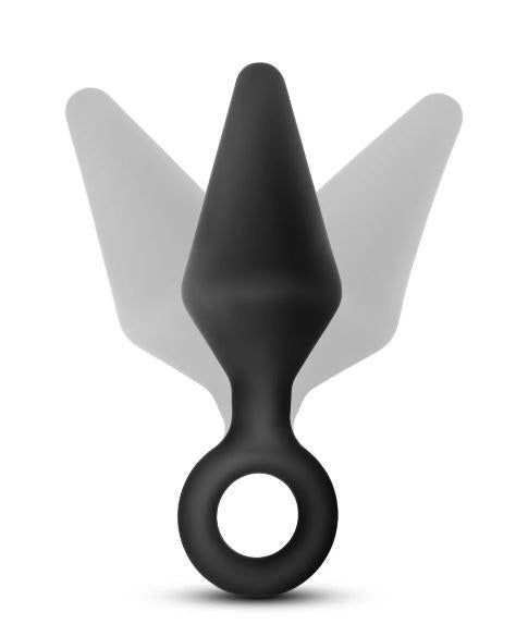 Blush Anal Adventures Platinum Silicone Loop Plug - Small Black