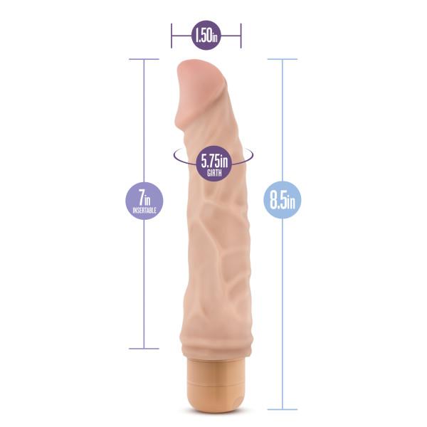 Dr Skin Cock Vibe #6 9 inches Dong Beige