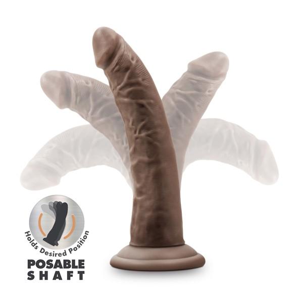 Dr Skin Plus Posable Dildo 7 Chocolate